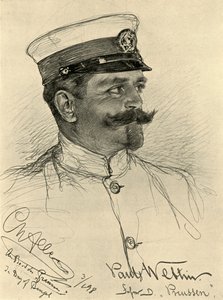 ポール・ウェッティン - 「プレウセン号」の乗組員、ベンガル湾、1898 年。 作： Christian Wilhelm Allers