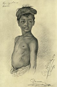 ペサメン - ジャワのスルバヤ出身の少年、1898年。