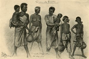 シャム一家、バンコク、1898年。