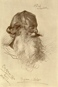 シンハラ人の洗濯屋、キャンディ、セイロン、1898年。 作： Christian Wilhelm Allers