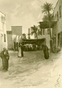 1898年、エジプト、アスワンの通り。 作： Christian Wilhelm Allers