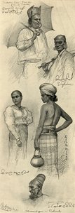 人々の研究、コロンボ、セイロン、1898年。 作： Christian Wilhelm Allers