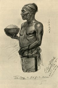 Tai Sang - 「Knivsberg」で料理をする、1898 年。 作： Christian Wilhelm Allers