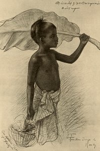 タミル人の少年、キャンディ、セイロン、1898 年。