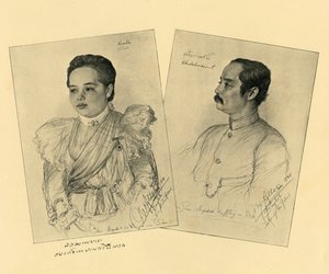 シャムの王と女王、1898年。 作： Christian Wilhelm Allers