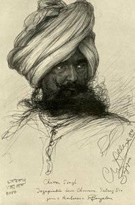 Watchman Chatter Singh、シンガポール、1898年。 作： Christian Wilhelm Allers