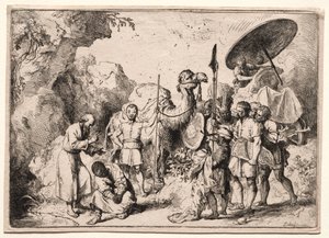 宦官にバプテスマを施す助祭フィリップ 作： Christian Wilhelm Ernst Dietrich