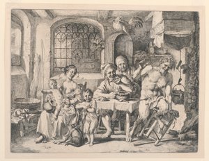 農民の家のサテュロス 作： Christian Wilhelm Ernst Dietrich