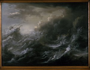 海の嵐と難破船 作： Christian Wilhelm Ernst Dietrich