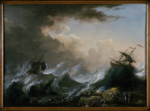 海の嵐と難破船 作： Christian Wilhelm Ernst Dietrich