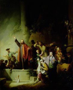 ラザロの育成（キャンバスに油彩） 作： Christian Wilhelm Ernst Dietrich