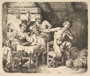 サテュロスと農民、1764年。 作： Christian Wilhelm Ernst Dietrich