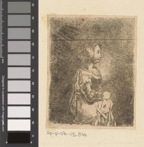 手に指輪を持つ女性 作： Christian Wilhelm Ernst Dietrich