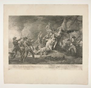 The Death of General Montgomery at Quebec (La Mort du General Montgomery devant Quebec) 作： Christian Wilhelm Ketterlinus