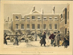 1812年、1820年代の11月13日のスモレンスクのビバーク 作： Christian Wilhelm von Faber du Faur