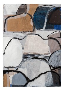 The Way, 2023 （紙にコラージュ、アクリル、ハウスペイント） 作： Christina Fedyk