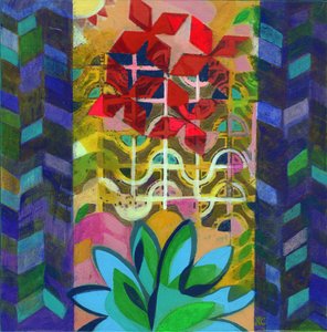 Meditation 14, c. 2017 (アクリル、パネル 作： Christina Saj