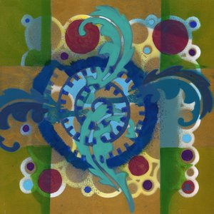 瞑想17》2017年頃（パネルにアクリル画） 作： Christina Saj