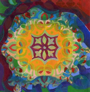 Meditation 38, c 2017 (パネルにアクリル) 作： Christina Saj