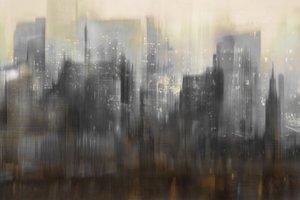 都会の夜の情景