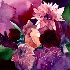 ムーディな花の色合い 作： 