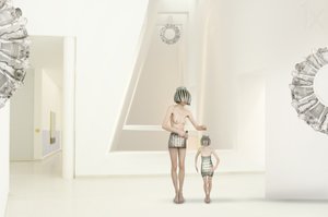 未来的なミニマリストの造形