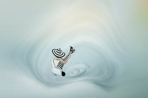 ストライプの帽子　遊び心