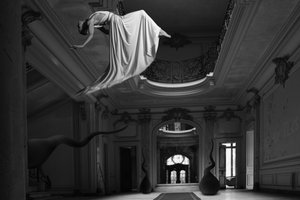 シュールな浮遊する邸宅の夢 作： Christine von Diepenbroek