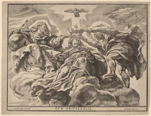 聖母の戴冠式 作： Christoffel Jegher after Sir Peter Paul Rubens