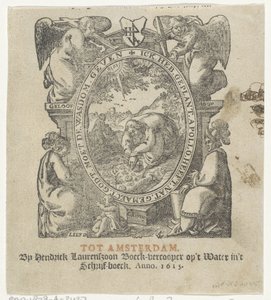 作物を植える男性のタイトル ビネット 作： Christoffel van Sichem (II) (possibly)