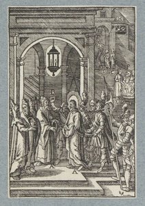 アンナスの前のキリスト 作： Christoffel van Sichem (II)