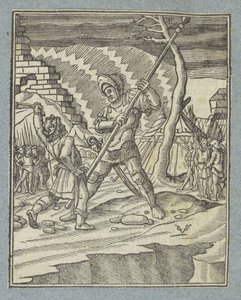 ダビデがゴリアテを倒す 作： Christoffel van Sichem (II)