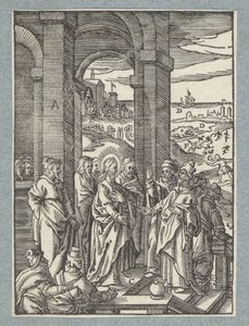 パリサイ人と律法学者がキリストにしるしを求める 作： Christoffel van Sichem (II)