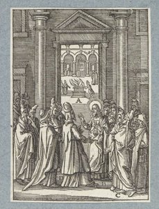 サドカイ人とパリサイ人との論争 作： Christoffel van Sichem (II)