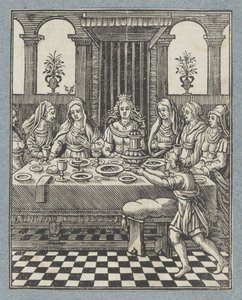 アハシュエロスの妻ヴァシテの饗宴 作： Christoffel van Sichem (II)