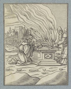 アハズ王の異教の犠牲 作： Christoffel van Sichem (II)
