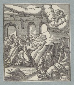 父なる神に聞かれたイスラエル人の助けを求める叫び 作： Christoffel van Sichem (II)