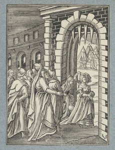 ホロフェルネスに向かうユディットと女中 作： Christoffel van Sichem (II)
