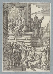 エルサレムで説教するペテロ 作： Christoffel van Sichem (II)