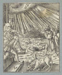 牛の疫病または雹と雷の疫病 作： Christoffel van Sichem (II)