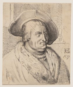 帽子をかぶった老人の幻想的な肖像 作： Christoffel van Sichem I