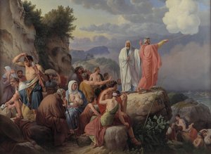 1816年、紅海の横断後に休息するイスラエル人。 作： Christoffer Wilhelm Eckersberg