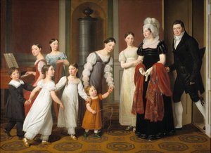 ネイサンソン一家、1818年。 作： Christoffer Wilhelm Eckersberg