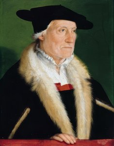 宇宙飛行士セバスチャン・ミュンスター（1489-1552）の肖像。 1552年頃