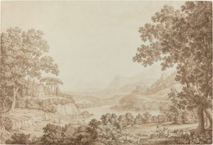 霊廟のあるアルカディアの風景 作： Christoph Heinrich Kniep