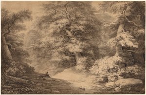 休息する旅人がいるブナの木、1803年。 作： Christoph Nathe