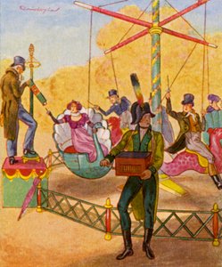 カルーセル（カラーリトグラフ） 作： Christophe (1856 1945)