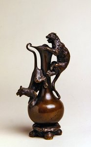 追いかけっこをする猫たち（ブロンズ） 作： Christophe Fratin