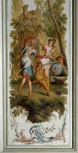 シノワズリ。クリストフ・ユエ（1700-1759）が実現したシャンシュル・マルヌ城の大サロンのダンスシーンのパネル