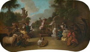 シンジェリー：コンサート、c。 1739年。 作： Christophe Huet